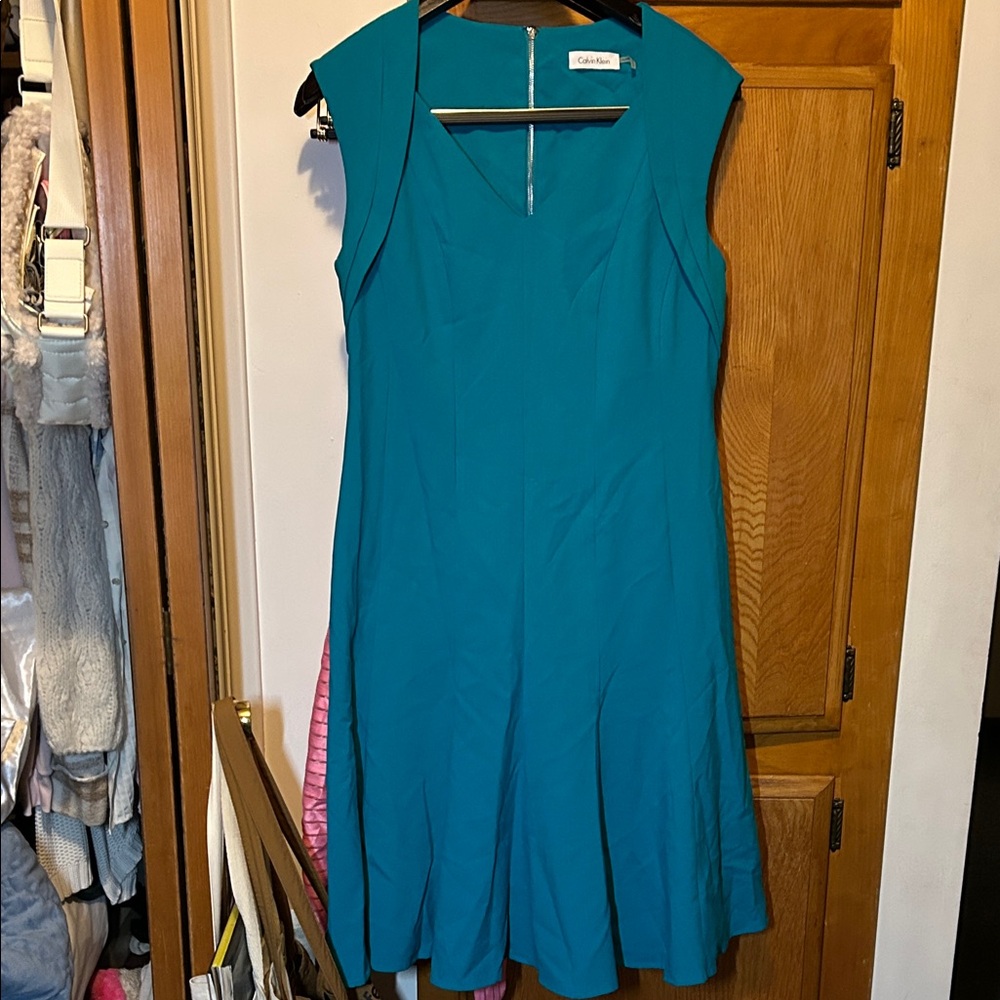 Calvin Klein Turquoise Mini Dress